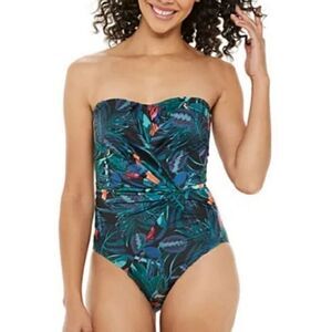 Nicole Miller Studio Bandeau Twist Knot Swimsuit